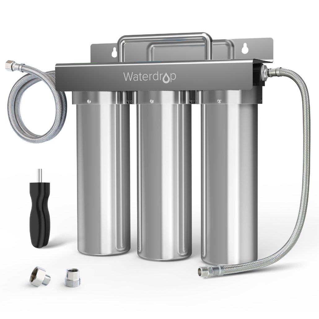 Drinkpod DPWF20K Under Sink Water Filter – 8-Stage High Chlorine Reduction, 20,000 Gallon Capacity